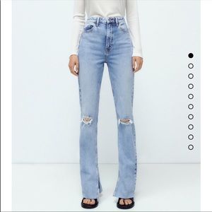 Zara High rise flared slim fit jeans